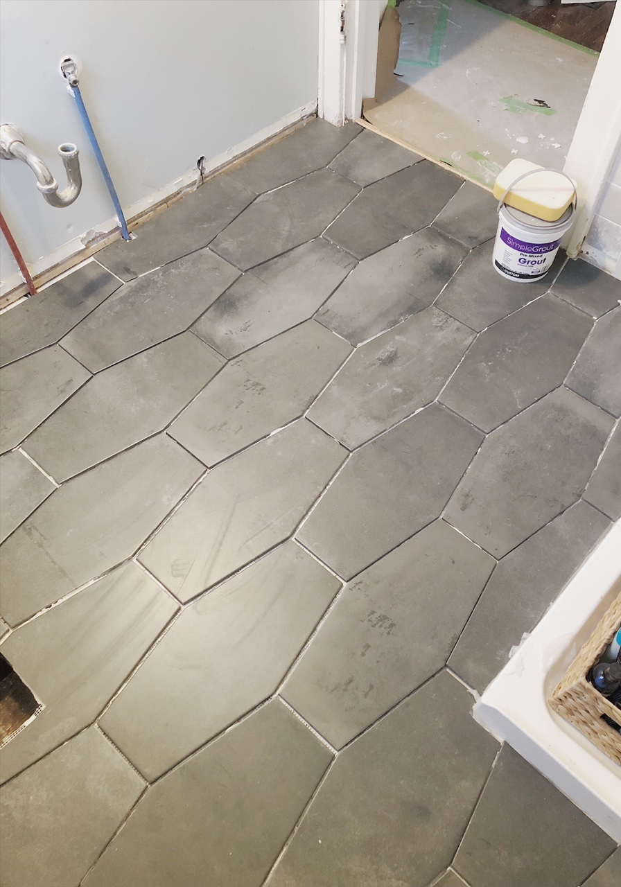 Gray Geometric Tile