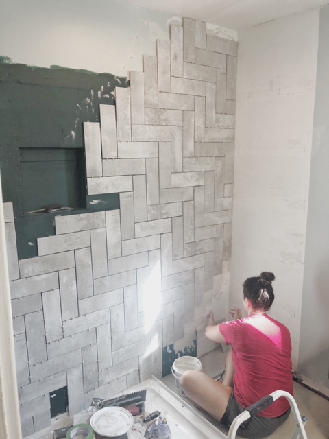 bathroom tile remodel