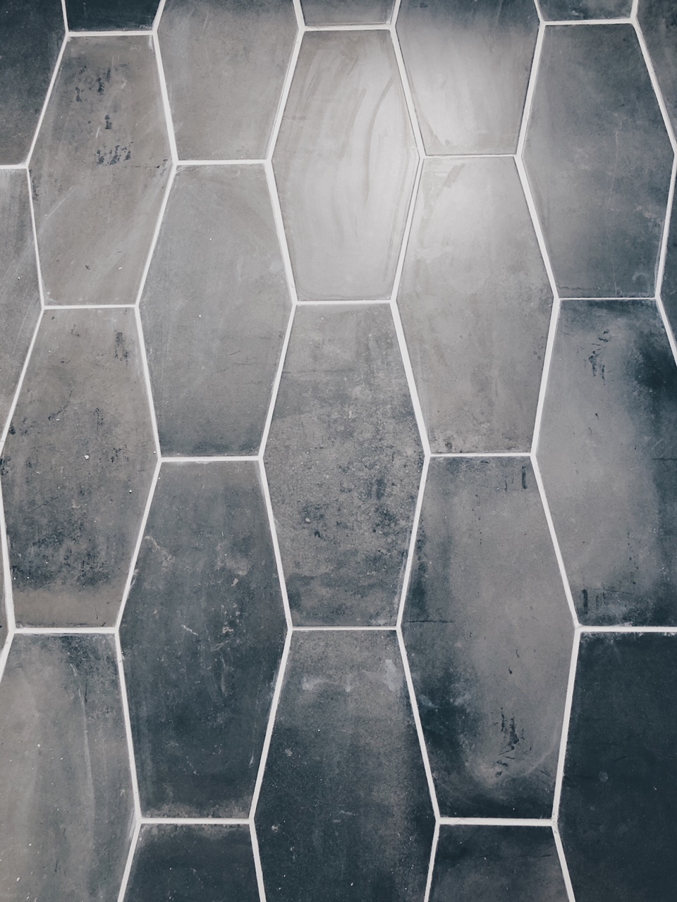 Grey Geometric Tile