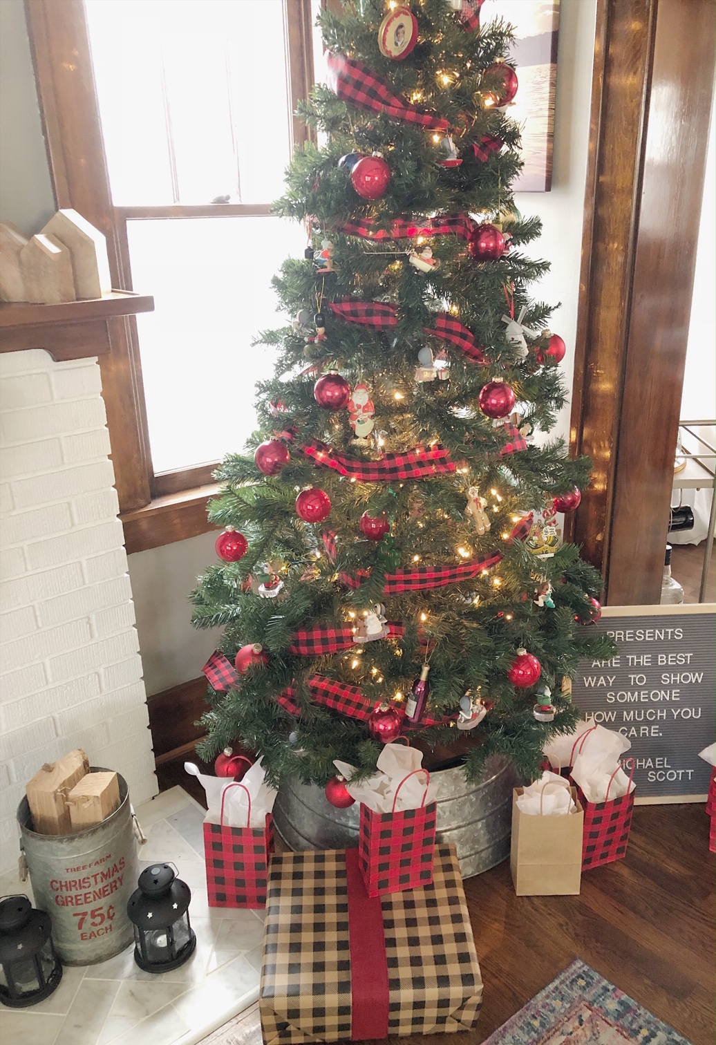 Festive Buffalo Plaid Christmas Tree