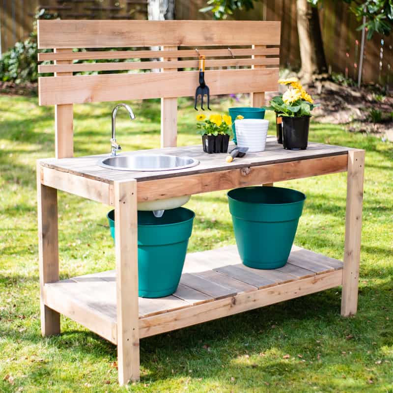 Upcycled Potting Bench