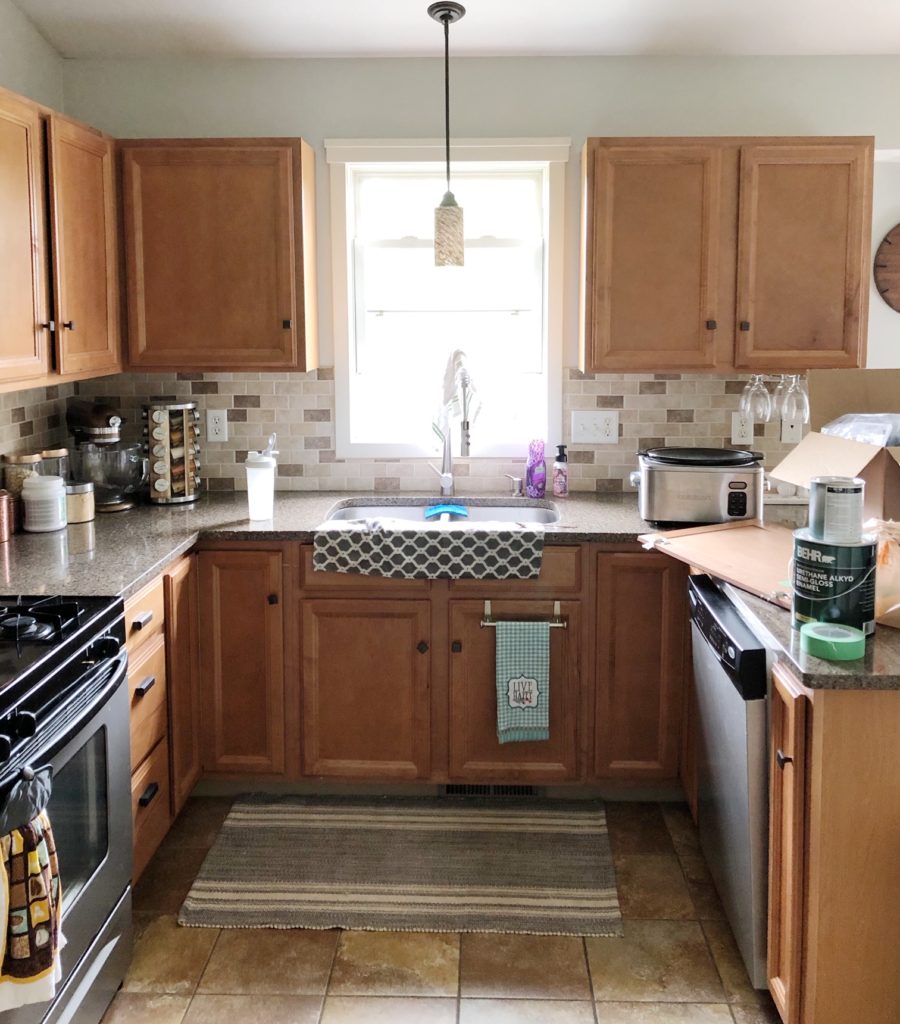 Getting My Kitchen Reno Part 3: Painting Builder Grade Cabinets - Pinterest To Work