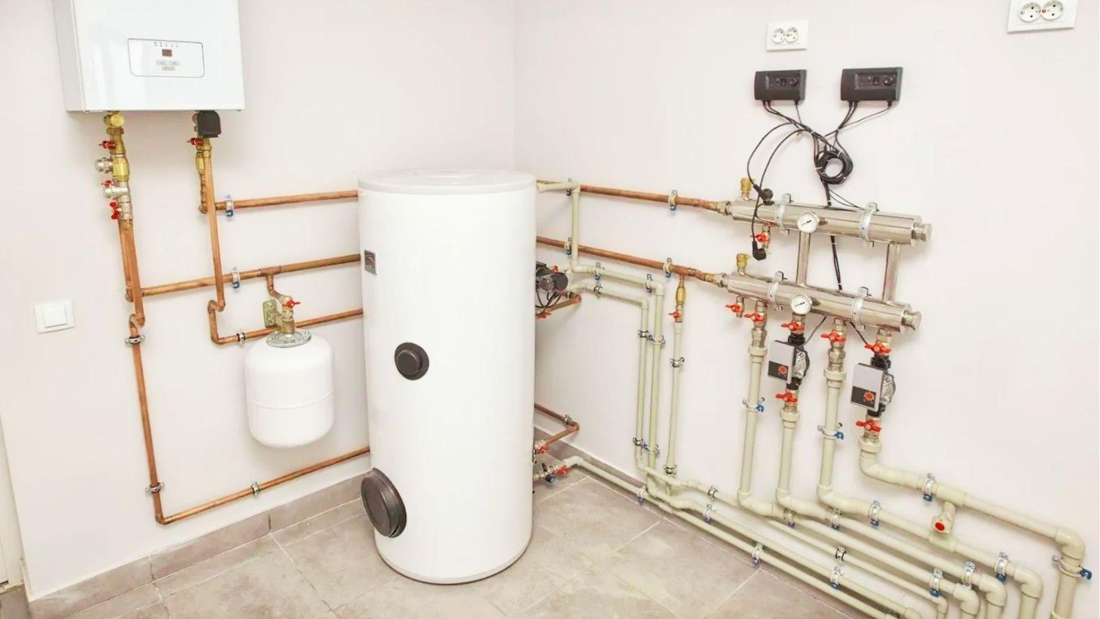 Installing water heater and plumbing pipes during basement renovation increases basement renovation cost for bathrooms or wet bars.